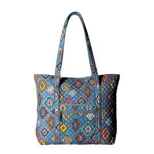 Vera Bradley Painted Medallion Large Quilted Tote Iconic Southwestern Blu Multi